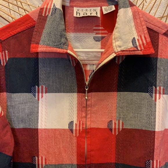 KEREN hartRed White and Blue Jacket/Blazer Size Small - Picture 2 of 8